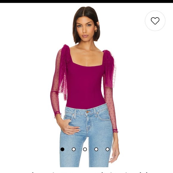 Free People tongue tied bodysuit fuchsia  boho date party casual beach L NWT - Picture 1 of 8